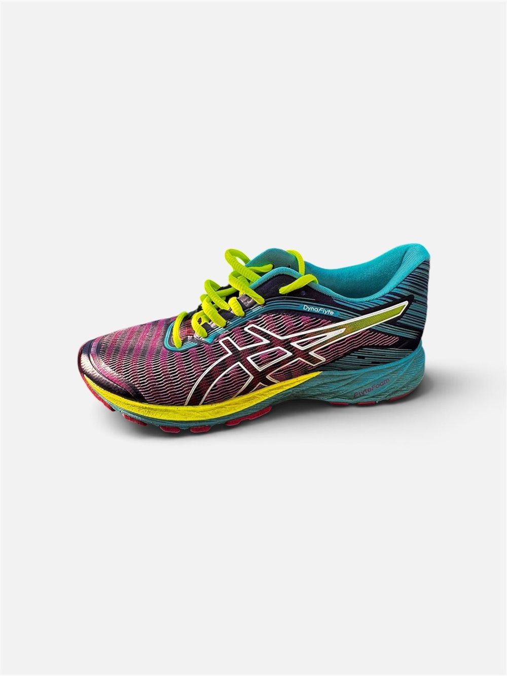 Asics women Teal, Pink & Yellow Running Sneaker